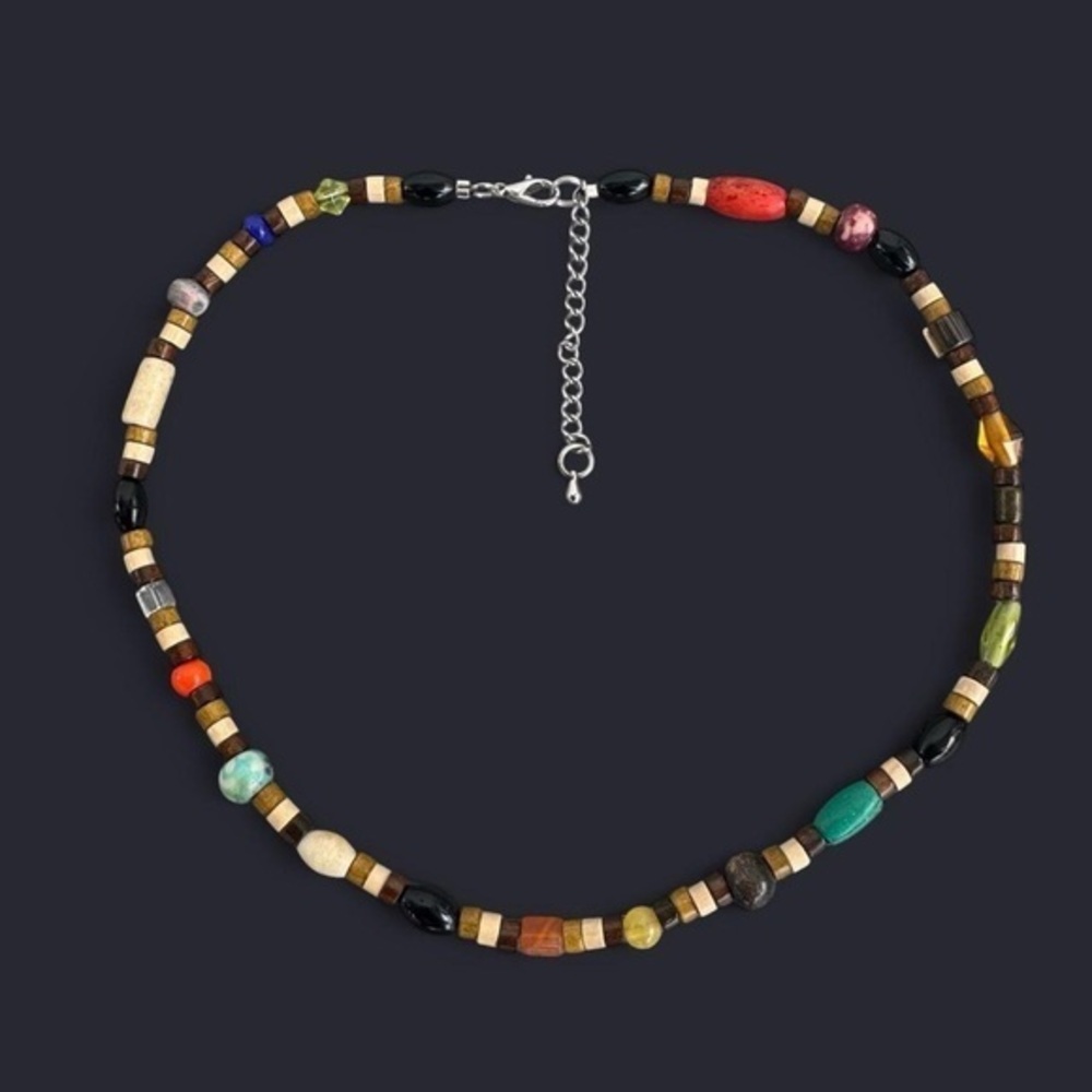 Multicolor Boho Bead Necklace